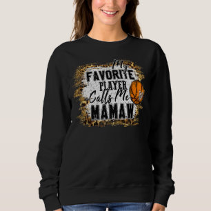 Sudadera Mi jugador favorito me llama Mamaw Basketball Moth