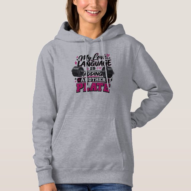 Sudadera Mi lenguaje del amor es agregar otro plato  (Anverso)