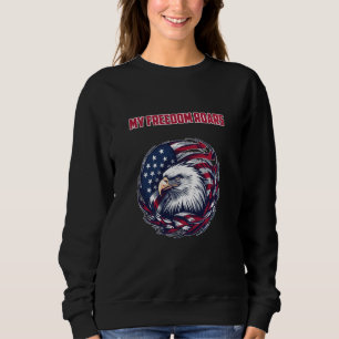 Sudadera Mi Libertad Rugido Espíritu León Patriota American