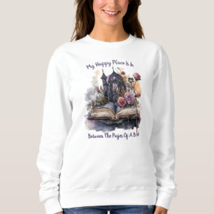 Sudadera Mi lugar feliz está entre las páginas de un libro