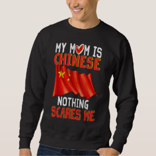 Sudadera Mi mamá es china, nada me asusta, chino orgulloso