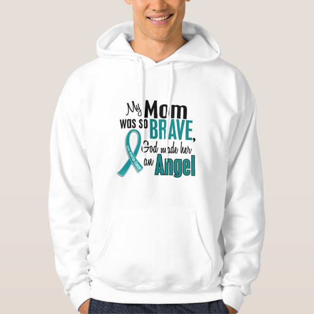 Sudadera Mi mamá es un cáncer ovárico del ángel 1 (Anverso)