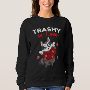 Sudadera Mi mapache es mi Cupido de basura del Día de San V