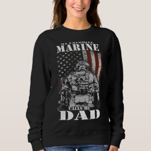 Sudadera Mi marine favorito me llama Día del Padre Mari