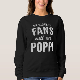 Sudadera Mi mayor fan me llama Poppi hombres para abuelos