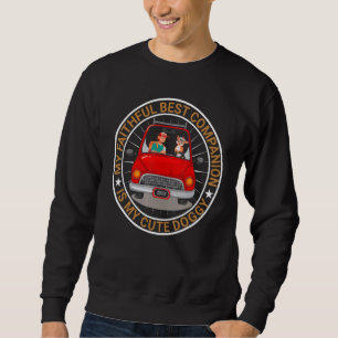Sudadera Mi Mejor Compañero Fideo Es Mi Retro De Doggy Cuad