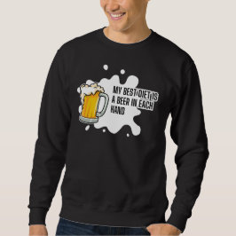Sudadera Mi mejor dieta es una cerveza – Regalo divertido p