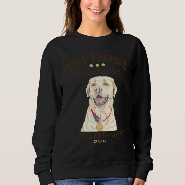 Sudadera Mi Mejor Terapia Es Mi Perro Labrador (Anverso)