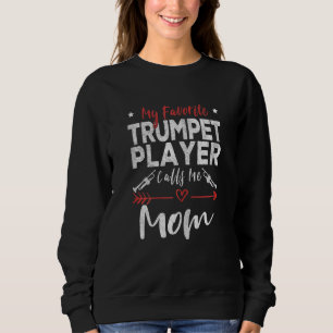 Sudadera Mi músico de trompeta favorito me llama mamá verda