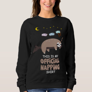 Sudadera Mi Nampación Oficial Sloth Lazy Napping