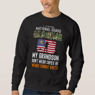 Sudadera Mi nieta lleva botes de combate Orgullo Guar Nacio