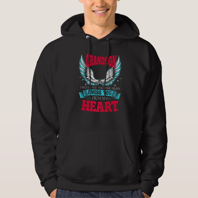 Sudadera Mi Nieto Es Mi Ángel Guardián, Te Extraño De M (Anverso)