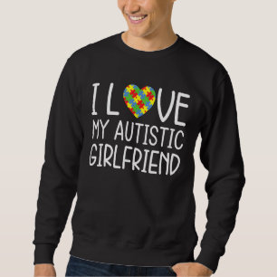 Sudadera Mi Novia Tiene Autismo - Amo A Mi Chica Autista