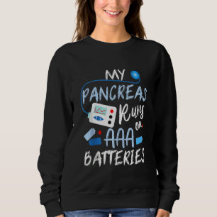 Sudadera Mi Páncreas Funciona Sobre Las Baterías AAA Diabet