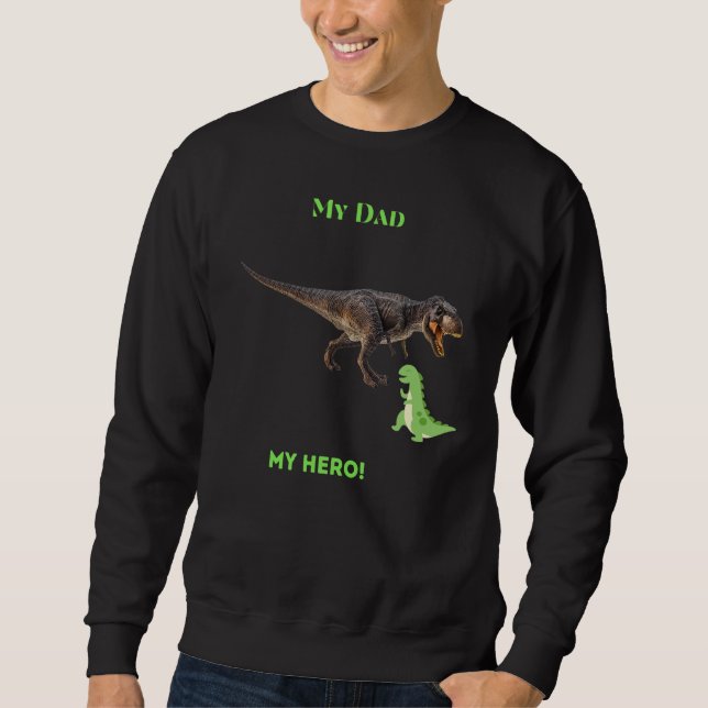 Sudadera Mi Papá Mi Héroe Para Papá O Hijo (Anverso)