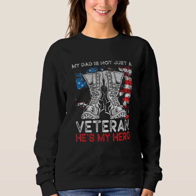 Sudadera Mi papá no es sólo un veterano, mi héroe D (Anverso)