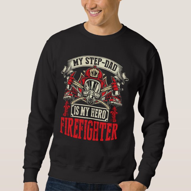 Sudadera Mi papá paso es mi héroe, Stepdad Thin Re (Anverso)