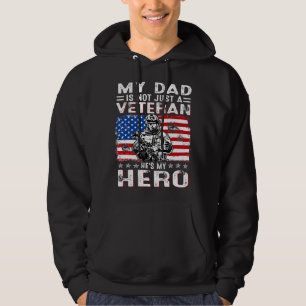 Sudadera Mi papá veterano mi héroe el veterano apoyo de Fun