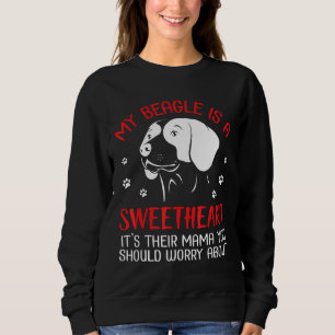 Sudadera Mi Perro Beagle Es Un Cariño, Es Su Mamá Feliz.