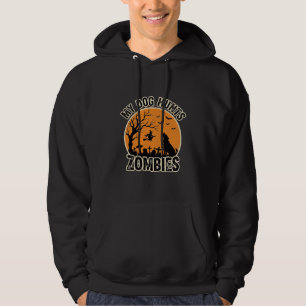 Sudadera Mi perro caza zombies Diseño vintage de perro de H