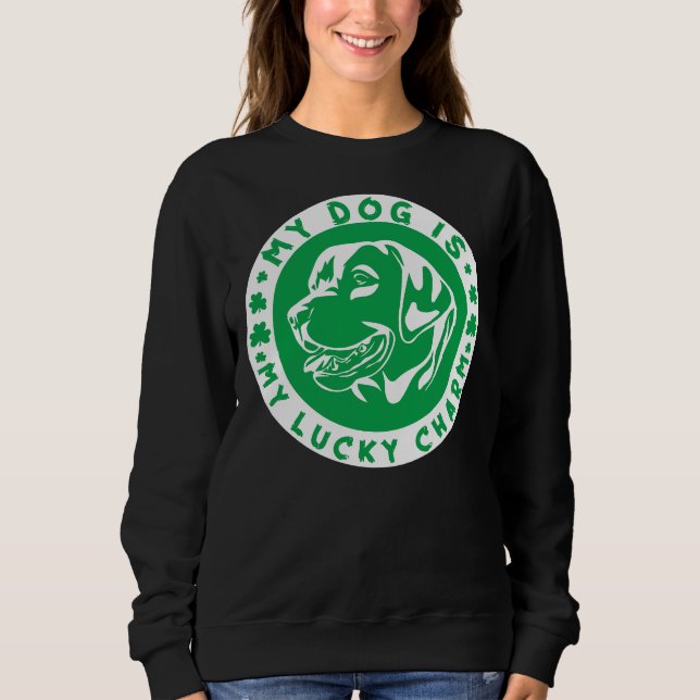 Sudadera Mi Perro Es Mi Afortunado Encanto De Labrador Patr (Anverso)