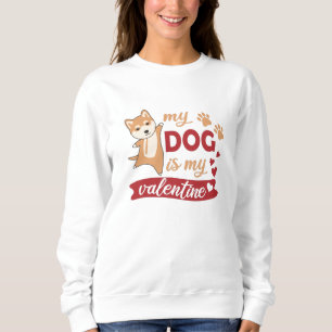 Sudadera Mi Perro Es Mi Perro De San Valentín Shiba Cute An