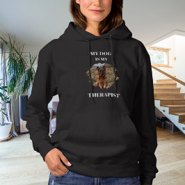 Sudadera Mi perro es mi terapeuta foto negra
