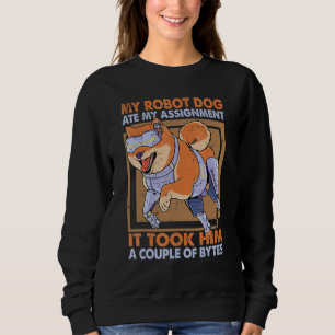 Sudadera Mi perro robot comió mi Chiste de ciencia de asign