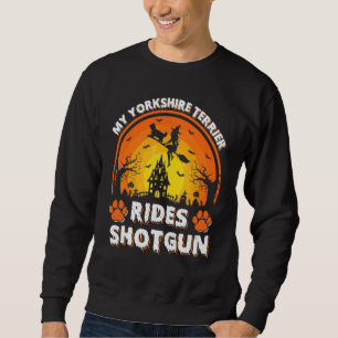 Sudadera Mi perro terrier de Yorkshire monta escopeta de br