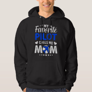 Sudadera Mi piloto favorito me llama madre de avión