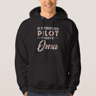Sudadera Mi piloto favorito me llama Oma Floral