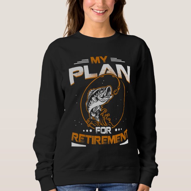 Sudadera Mi Plan De Jubilación Para Pescar Pescadores L (Anverso)