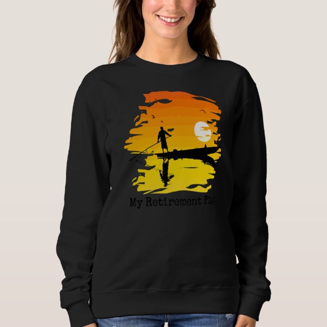 Sudadera Mi plan de retiro Boating Sunset Lake Reflection (Anverso)