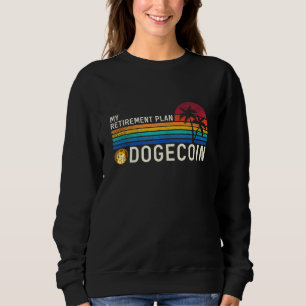 Sudadera Mi plan de retiro Dogecoin Shirt, Sunset Doge Blo