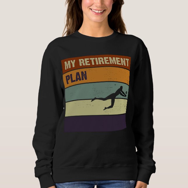 Sudadera Mi plan de retiro Lema de voleibol (Anverso)