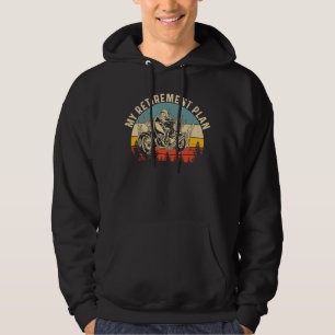 Sudadera Mi plan de retiro motocicleta eslogan de motocicle