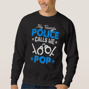 Sudadera Mi policía favorita me llama hombres del día del p