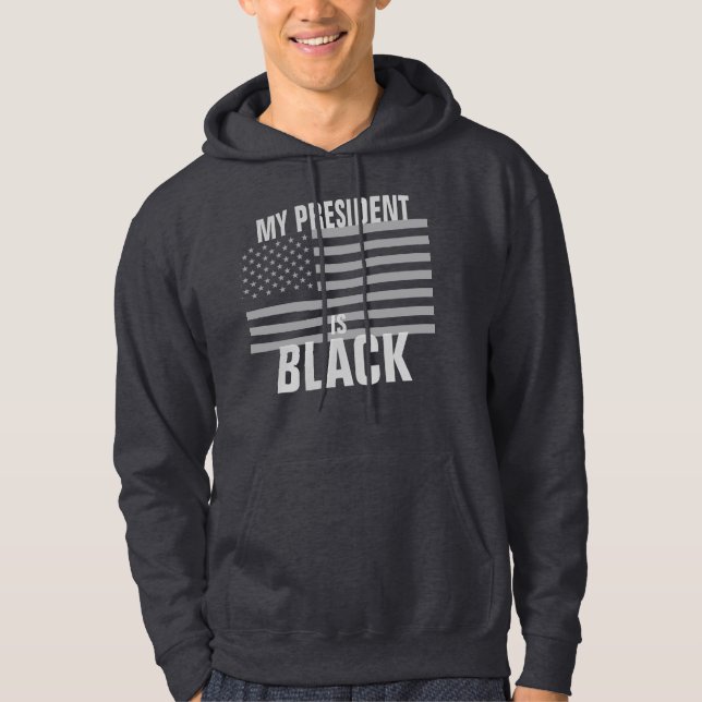Sudadera Mi presidente es negro (Anverso)
