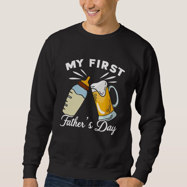 Sudadera Mi primer padre en el día divertido (Anverso)