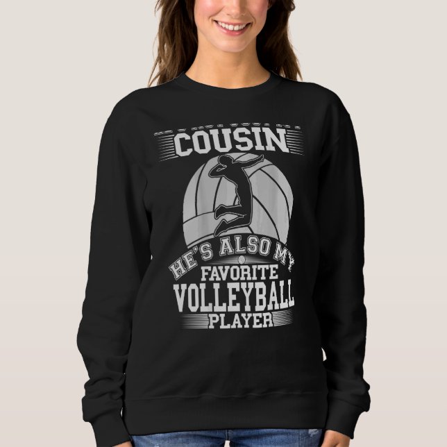 Sudadera Mi Primo Es Mi Deporte Favorito De Voleibol (Anverso)