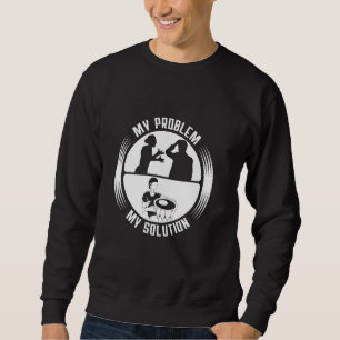 Sudadera Mi Problema Mi Pictograma Papá Mamá Djembe Drummer