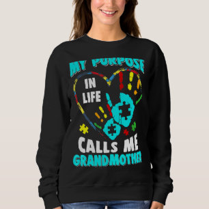 Sudadera Mi Propósito En La Vida Me Llama Autismo Abuela Pu