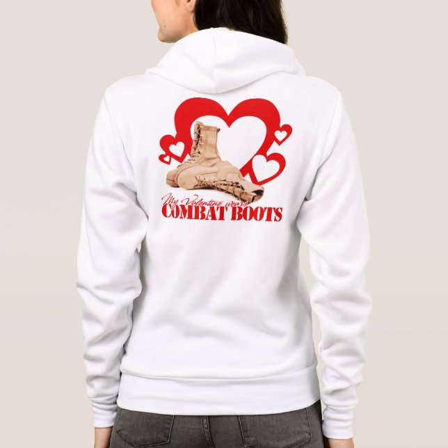 Sudadera Mi San Valentín usa botes de combate (Reverso)