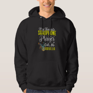 Sudadera Mi saxofonista favorito me llama Abuela Cute