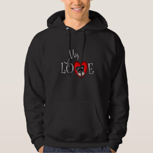 Sudadera Mi Schnauzer en miniatura de amor