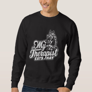 Sudadera Mi terapeuta come heno, amor ecuestre a caballo