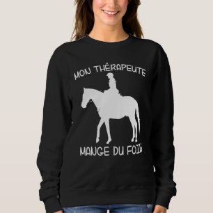 Sudadera Mi terapeuta come heno cabalga