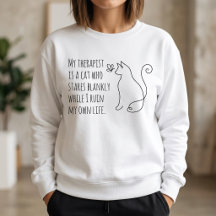 Mi terapeuta es un gato Divertido minimalista aman