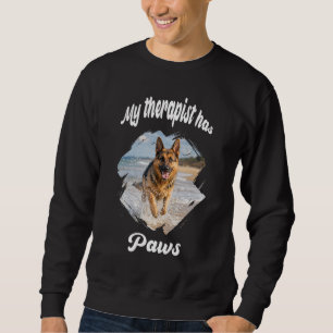 Sudadera Mi terapeuta tiene patas foto de perro cita chiste