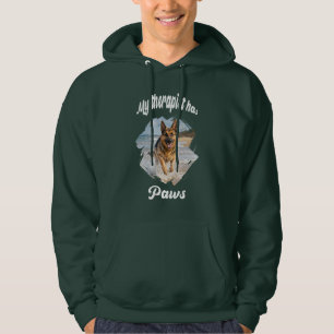 Sudadera Mi terapeuta tiene patas foto de perro cita chiste